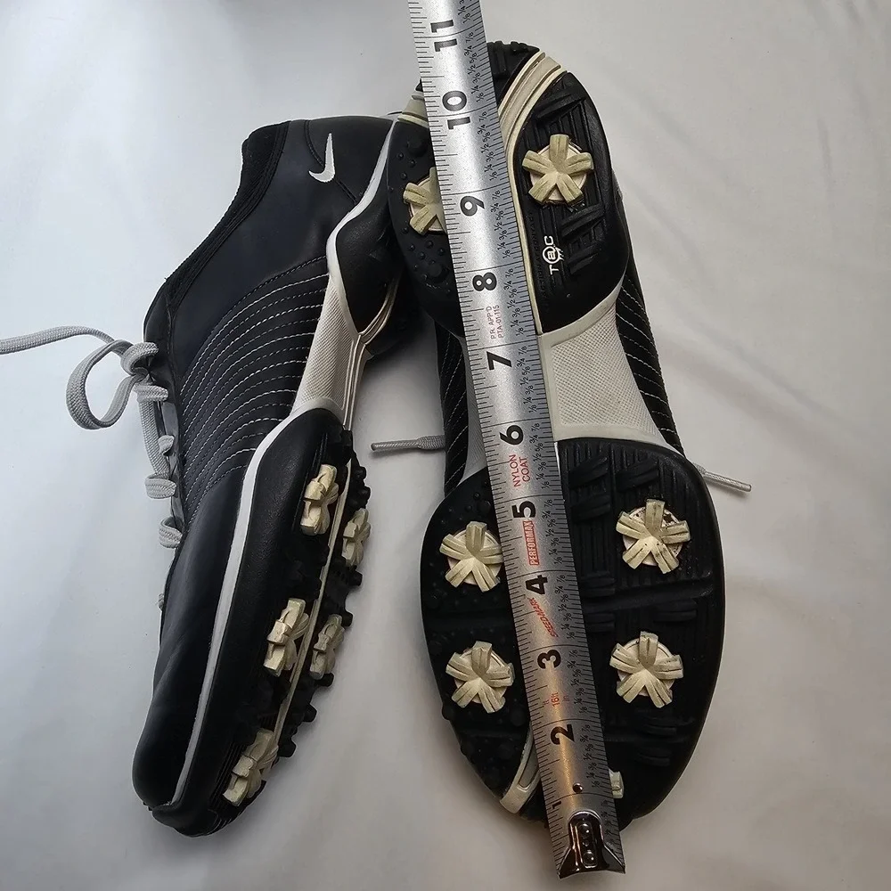 Nike Delight Women's Golf Shoes Size 9 Black White Leather Soft Spikes 335938-00